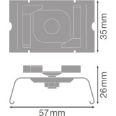 Крепление для шинопровода TRUSYS FLEX GRID CEILING CLIP LEDV, фото 2
