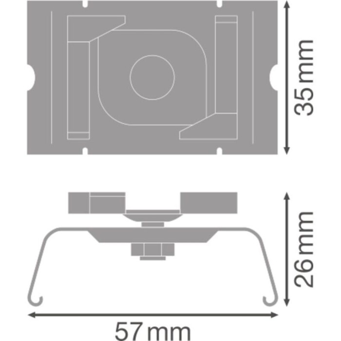Крепление для шинопровода TRUSYS FLEX GRID CEILING CLIP LEDV, фото 2