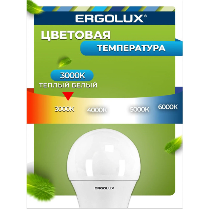 Светодиодная лампочка LED A65 E27 20 Вт 3000 К, фото 5