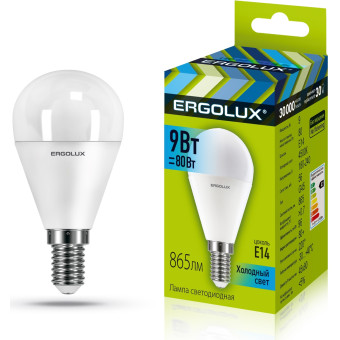 Лампочка LED-G45-9W-E14-4K, фото 1