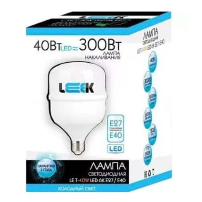 Лампочка LE T- 40W LED 6K E27/E40 (12) (P), фото 2