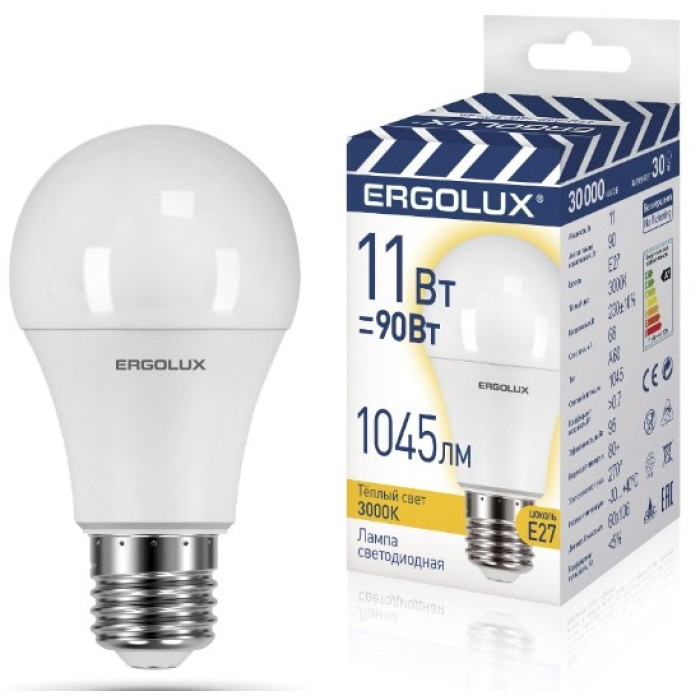 Лампочка LED-A60-11W-E27-3K, фото 3