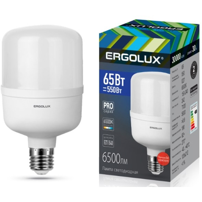 Лампочка LED-HW-65W-E40-6K, фото 1