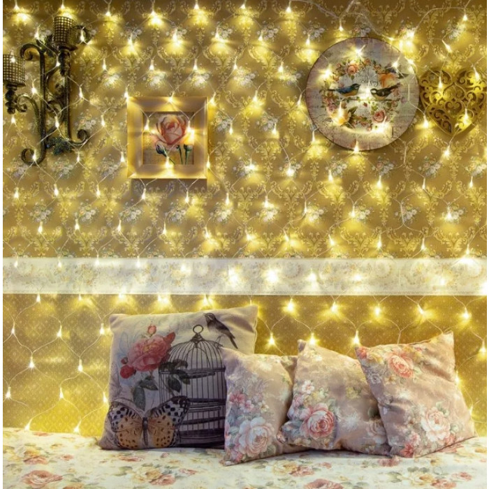 Световая сетка 215-136 180 LED (теплый белый), фото 11
