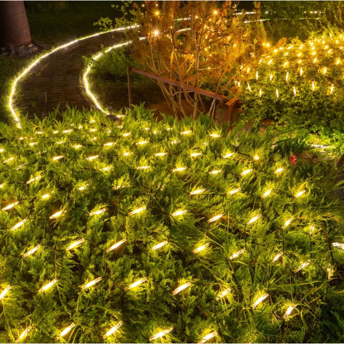 Гирлянда световая сетка 217-116 288 LED (теплый белый), фото 6