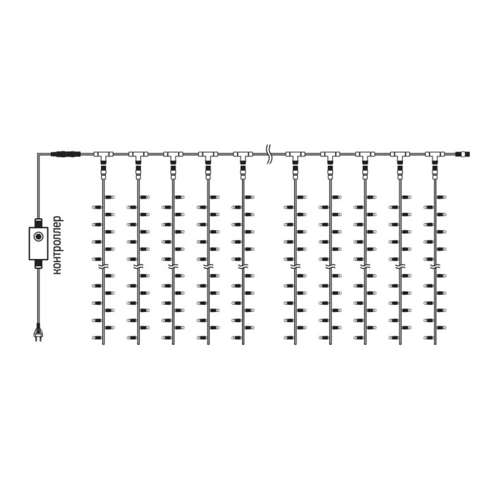 Световой дождь 235-103 160 LED (синий), фото 8