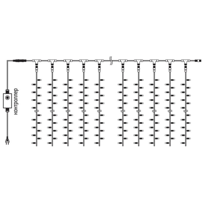 Световой дождь 235-104 160 LED (зеленый), фото 3