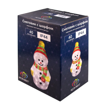 3D-фигура Cнеговик с шарфом 30 см [513-275], фото 1