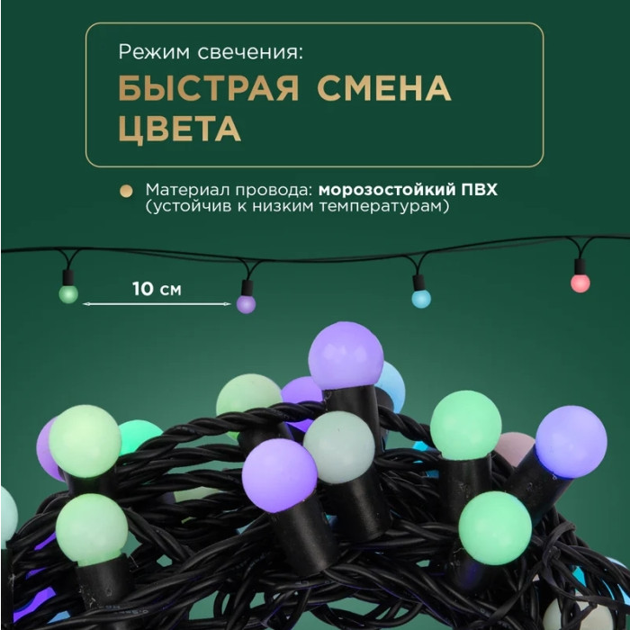 Гирлянда LED - шарики 17.5 мм [303-509-2], фото 3