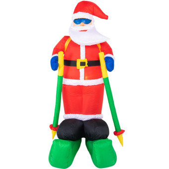 3D-фигура Дед мороз на лыжах 180 см [511-207], фото 1