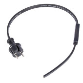 Комплект подключения для двухжильной гирлянды Belt-light (шнур 1.5 м с вилкой. коннектор) 331-003 (черный), фото 1