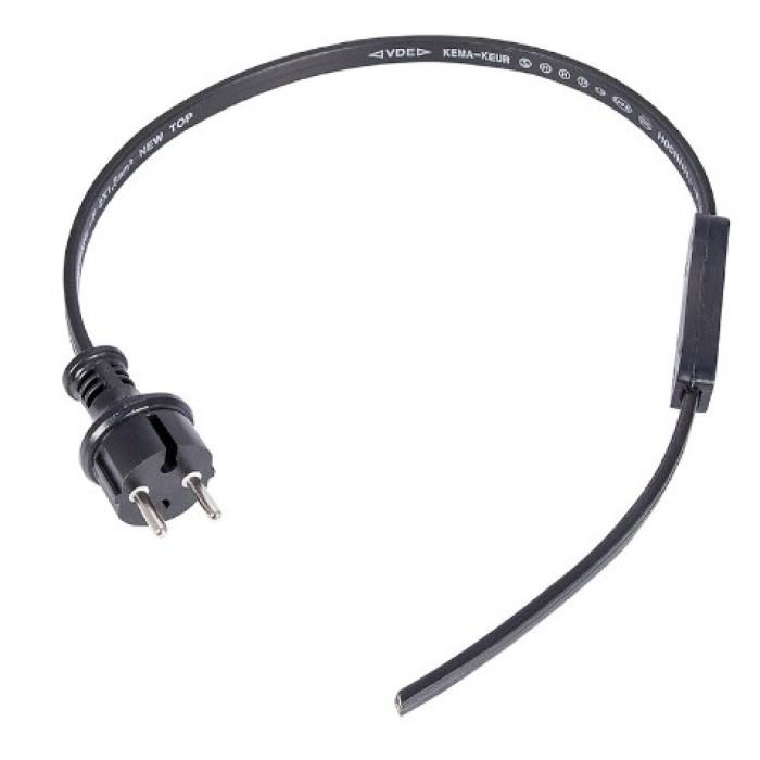 Комплект подключения для двухжильной гирлянды Belt-light (шнур 1.5 м с вилкой. коннектор) 331-003 (черный), фото 1
