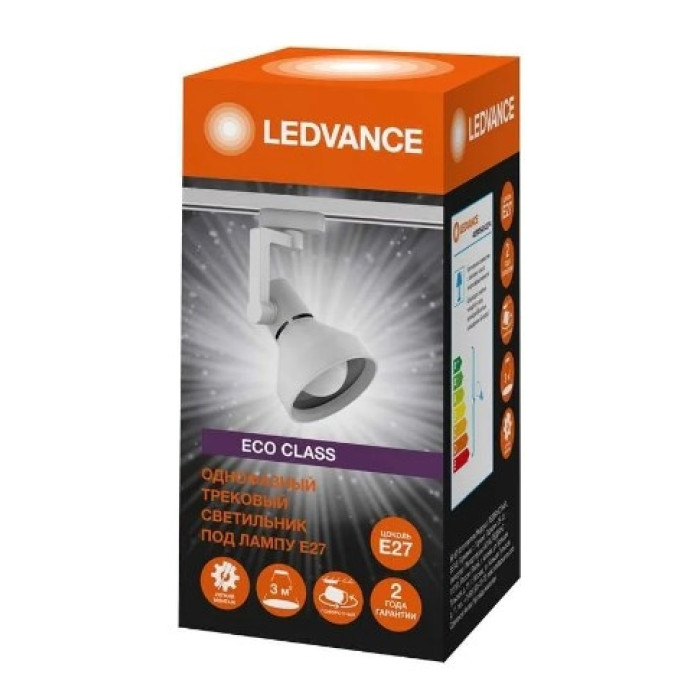 Трековый светильник ECO TRACKSP 1PH E27 WTCONE 40X1 RU LEDV, фото 3