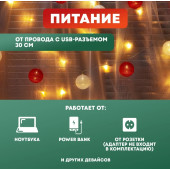 Новогодняя гирлянда Магия 3.5м 304-007 (теплый белый), фото 3