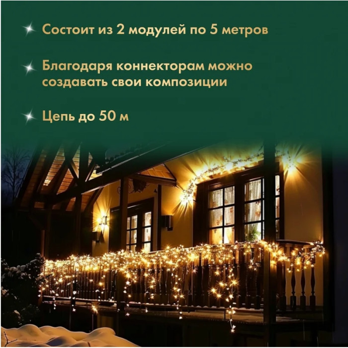 Новогодняя гирлянда Нить 305-156, 24В, фото 4