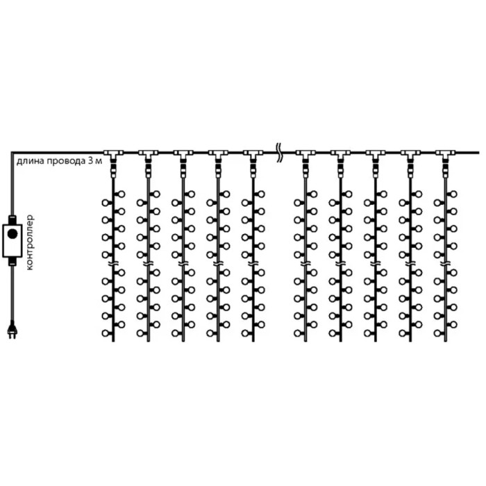 Световой дождь Светодиодный Дождь 2x1.5 м [235-303], фото 5