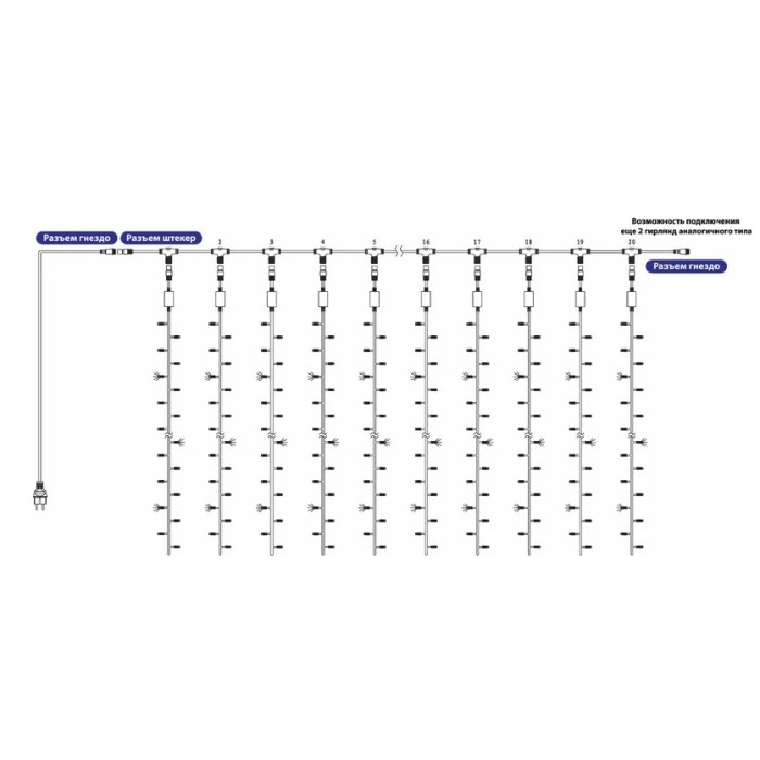 Световой дождь Светодиодный Дождь 2х1.5 м [235-223], фото 4