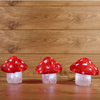 3D-фигура Семья мухоморов 3 штуки 15 см [513-256], фото 1