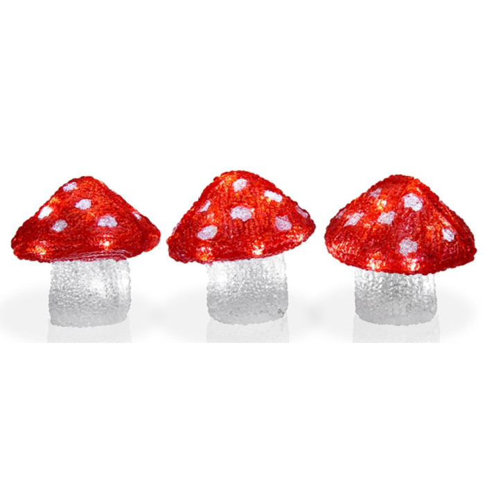3D-фигура Семья мухоморов 3 штуки 15 см [513-256], фото 3