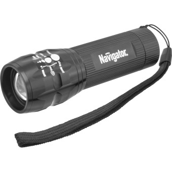 Фонарь 94 967 NPT-CM03-3AAA алюм. 1LEDх3Вт, фокус, блист., фото 1
