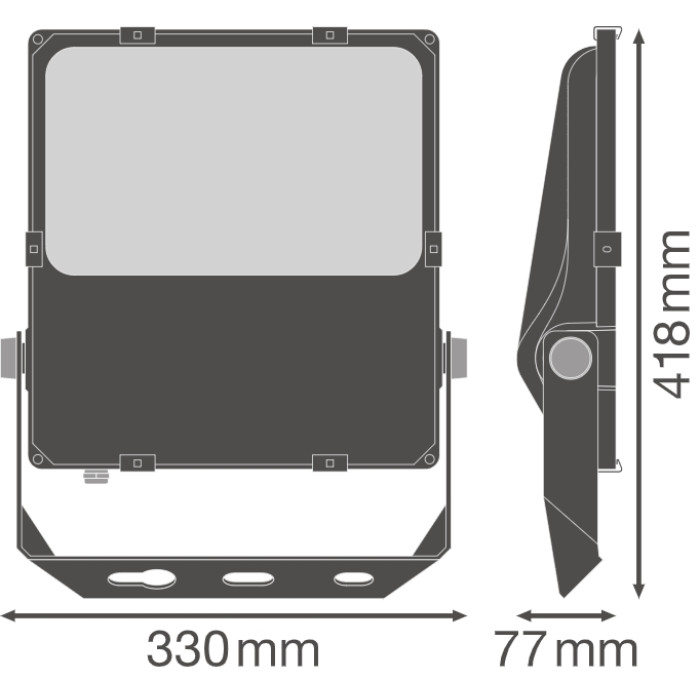 Прожектор FLOODLIGHT PERFORMANCE ASYM 45x140 100 W 4000 K BK, фото 5