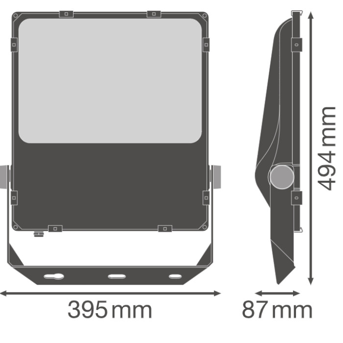 Прожектор FLOODLIGHT PERFORMANCE ASYM 45x140 200 W 3000 K BK, фото 4