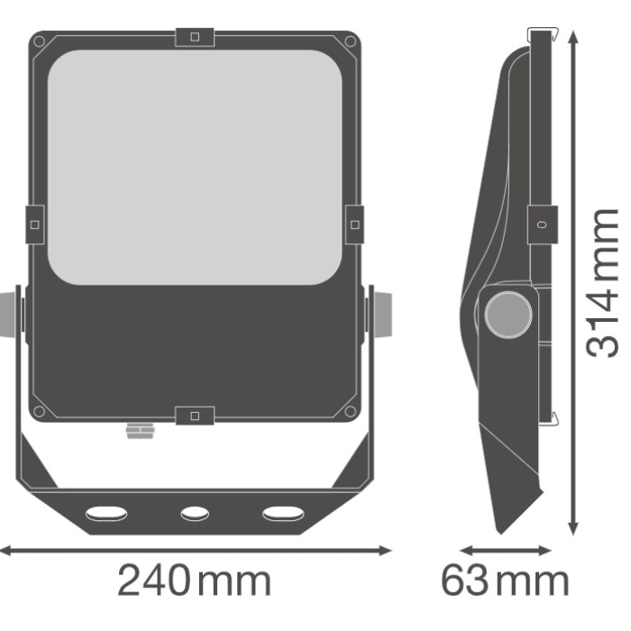 Прожектор FLOODLIGHT PERFORMANCE ASYM 45x140 50 W 3000 K BK, фото 5