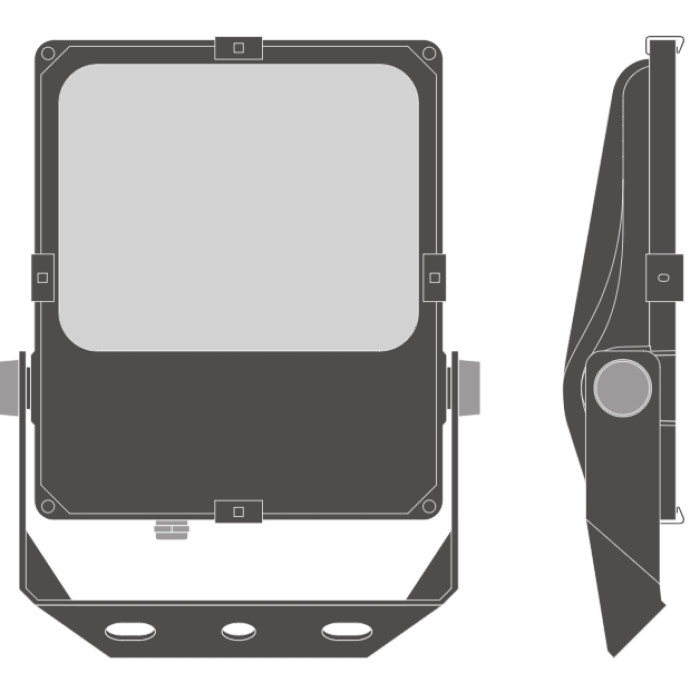 Прожектор FLOODLIGHT PERFORMANCE ASYM 45x140 50 W 4000 K BK, фото 6